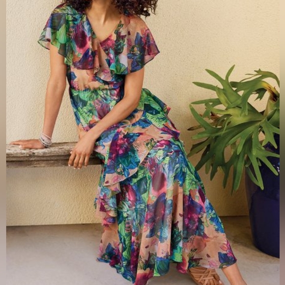 Soft Surroundings Dresses & Skirts - 🆕️ Soft Surroundings Ambrosia Dress in Multi Painterly Floral